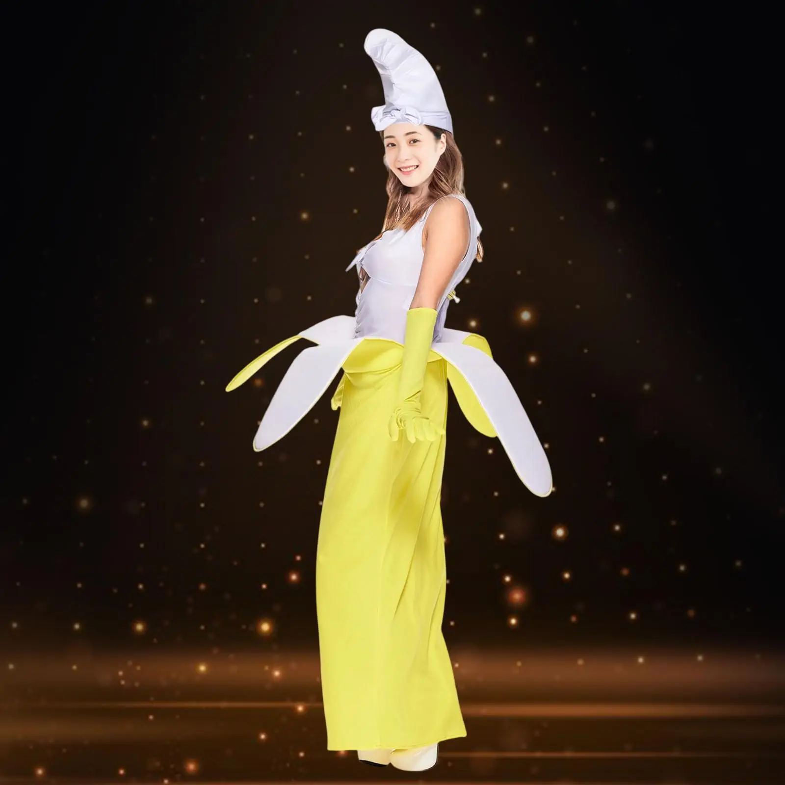 Banana Costume Dress Party Favor for Women Lady for Holidays Stage Performance