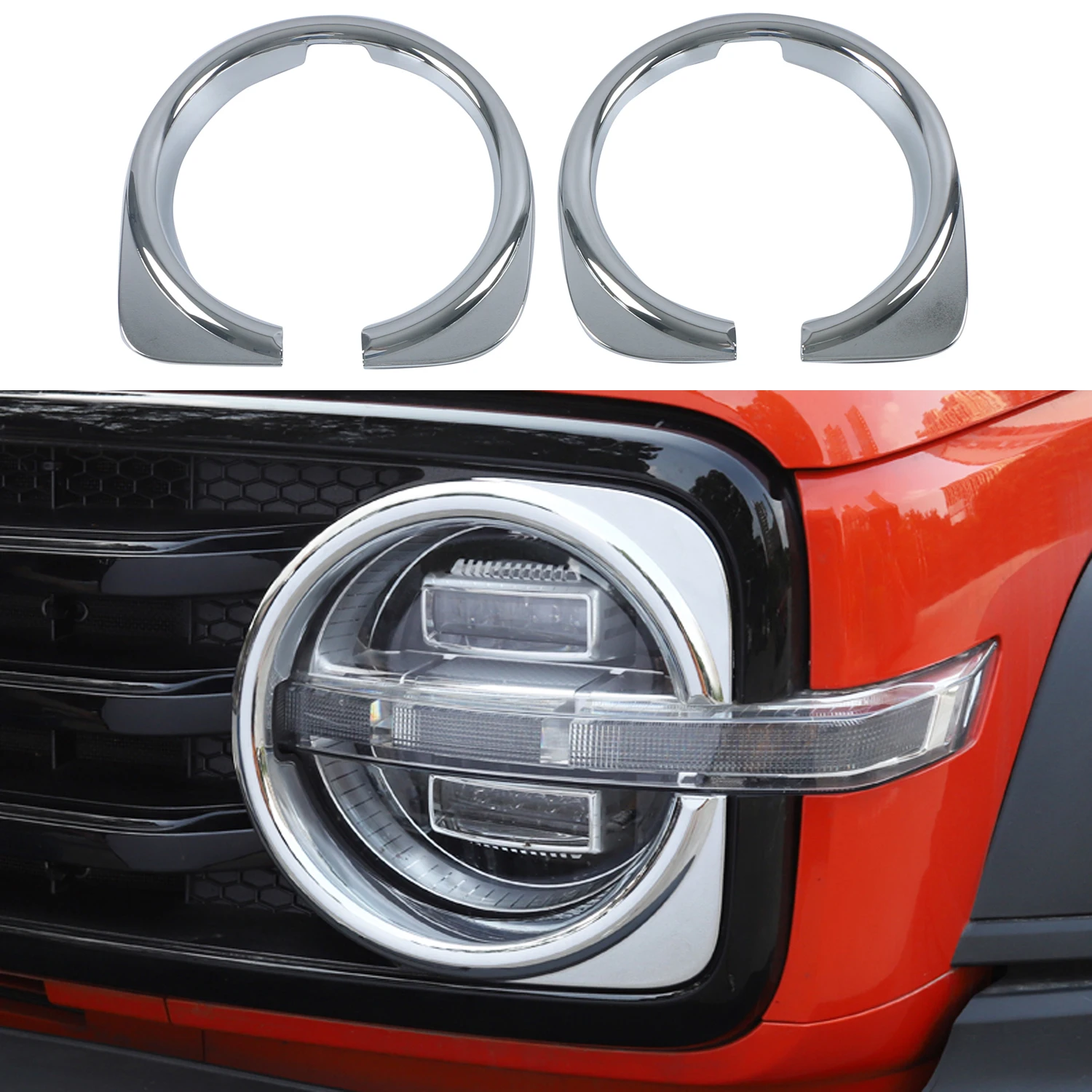 LHD! RHD! For GWM WEY Tank 300 Tank300 2020 2021 2022 2023 2024 Car Accessories ABS Plastic Front Head Light Lamp Cover 2pcs