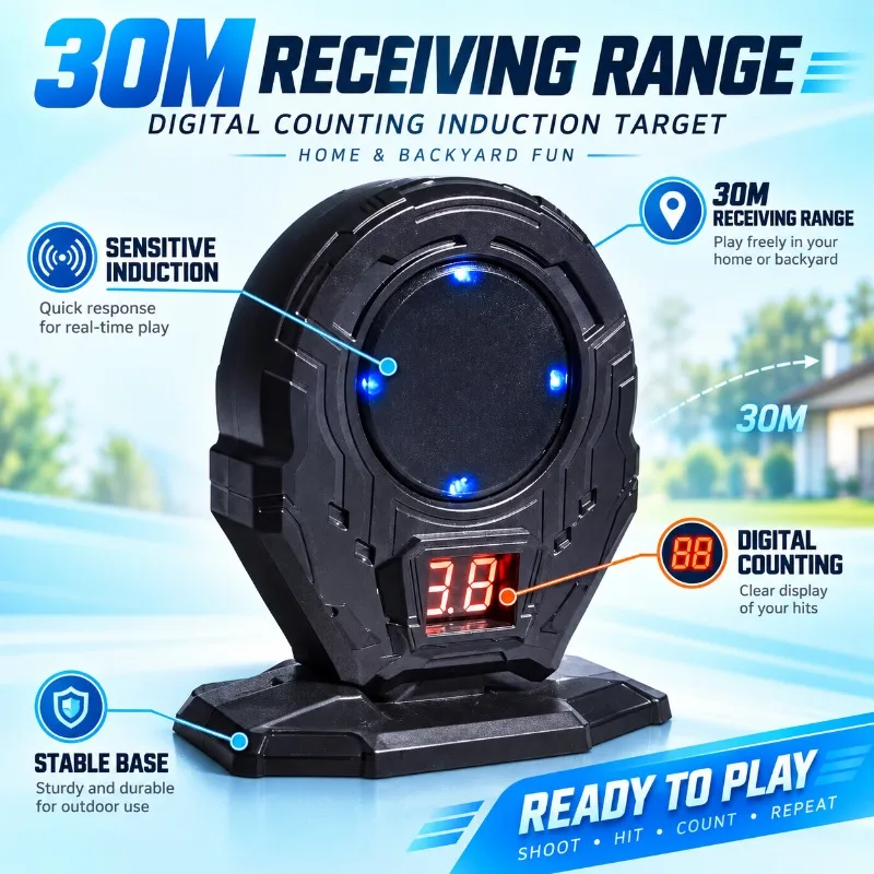 Digital Count Induction Game Target 30M Receiving Distance for Indoor Backyard Pastime