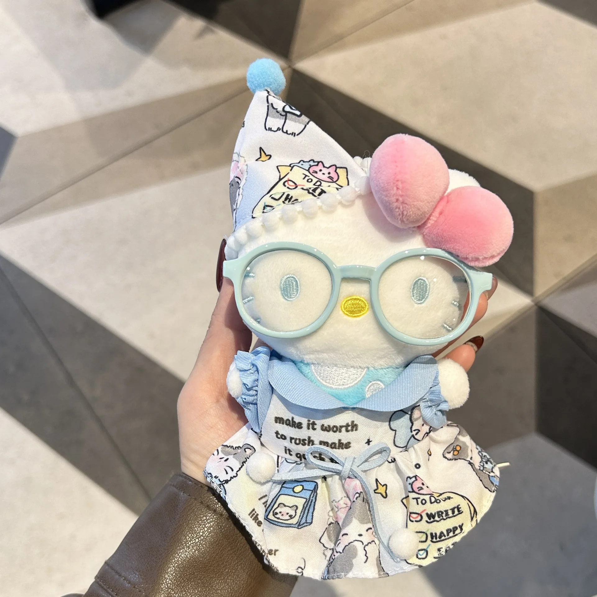 مرحبا كيتي المفاتيح سترة وزرة دمية حقيبة التبعي المفاتيح هدية الإكسسوارات العصرية