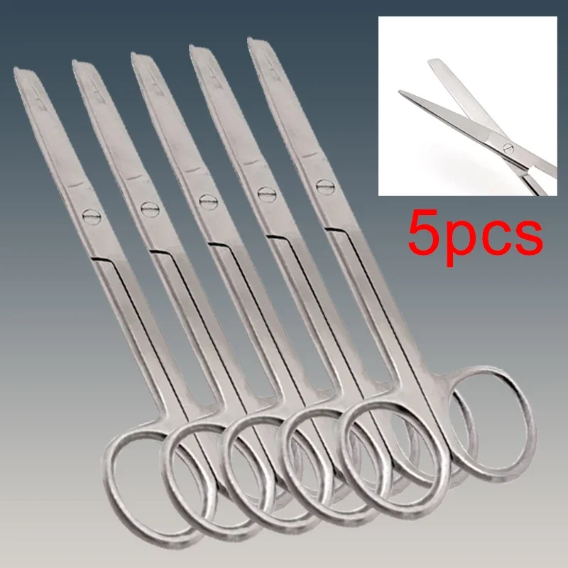 5pcs Micro Dissecting Scissors Spencer Straight 14cm Suture Removal Stainless Steel Dental Instrument