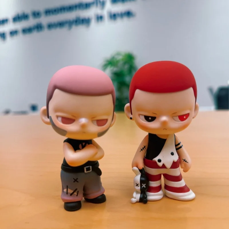 حقيقية Popmart Kubo مدينة الغروب صندوق أعمى سلسلة العصرية لعبة لطيف دمية سطح المكتب زخرفة تحصيل نموذج المرآب عدة هدية