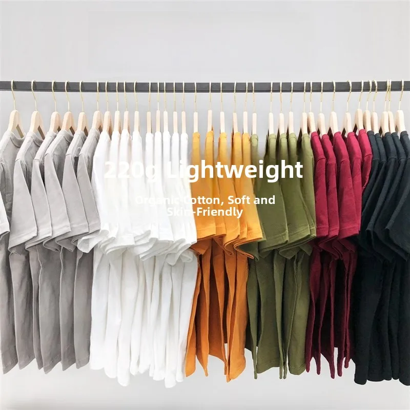 

Lightweight Breathable Cotton T-irt Basic Color ort Sve Men Women Sle Faion Urban Casual Comfortable T-irt