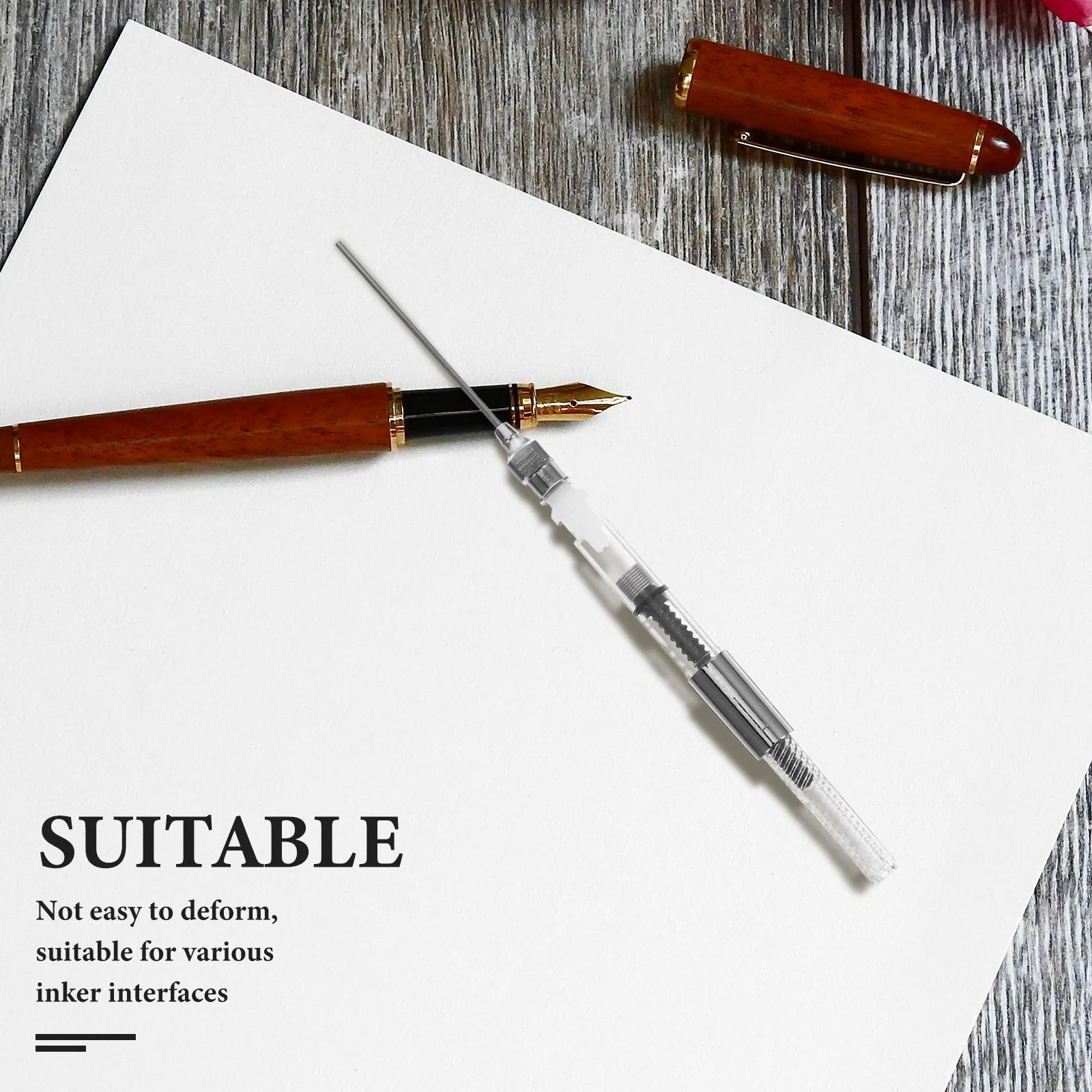 10 Buah Alat Pengisi Tinta Pena Fountain Pen Ink Converter Presisi untuk Pengisian Ulang yang Bersih dan Tahan Lama, Perlengkapan Seni Logam Plastik