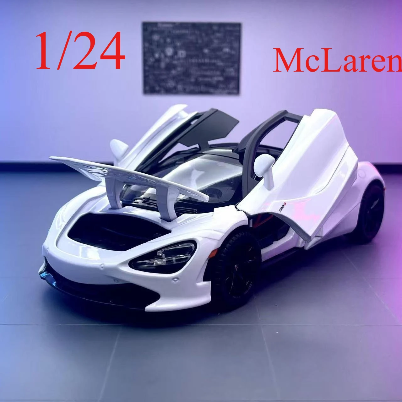 

Butterfly Door McLaren 720s alloy car model simulation car model decoration, boy toy collection decoration