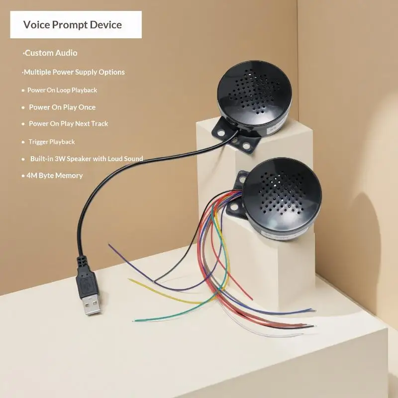 Voice Prompt MP3 Player Module Wide Voltage Range for Car Safety Alarm Access Control Lock Device