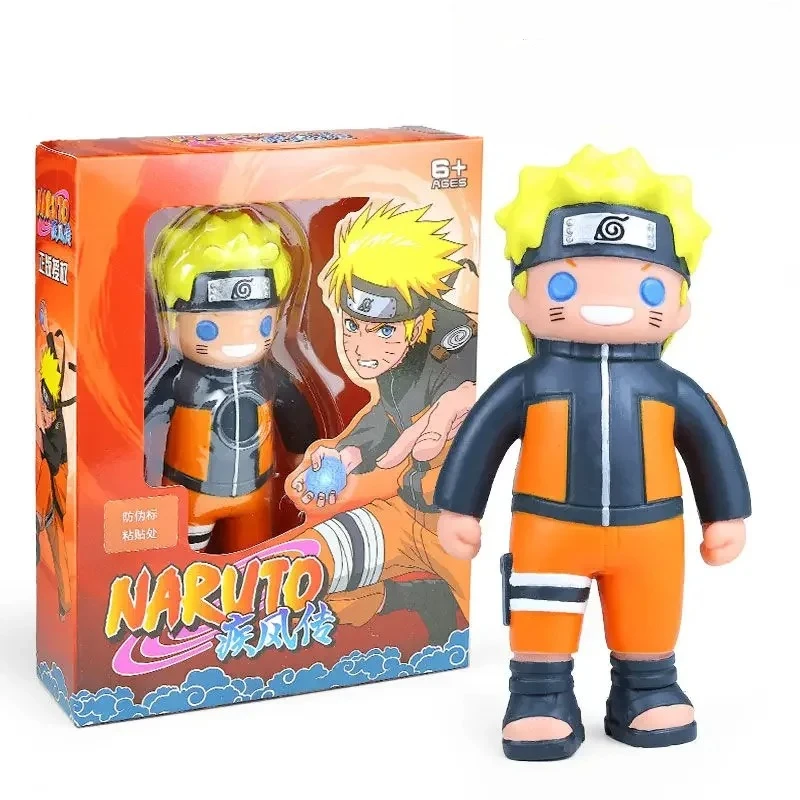 Oficjalna figurka Naruto 15 cm, rozciągliwa, do ciągnięcia i zabawy, z miękkiej gumy, elastyczna zabawka antystresowa, kreatywny model anime, prezent dla chłopca, dla dzieci.