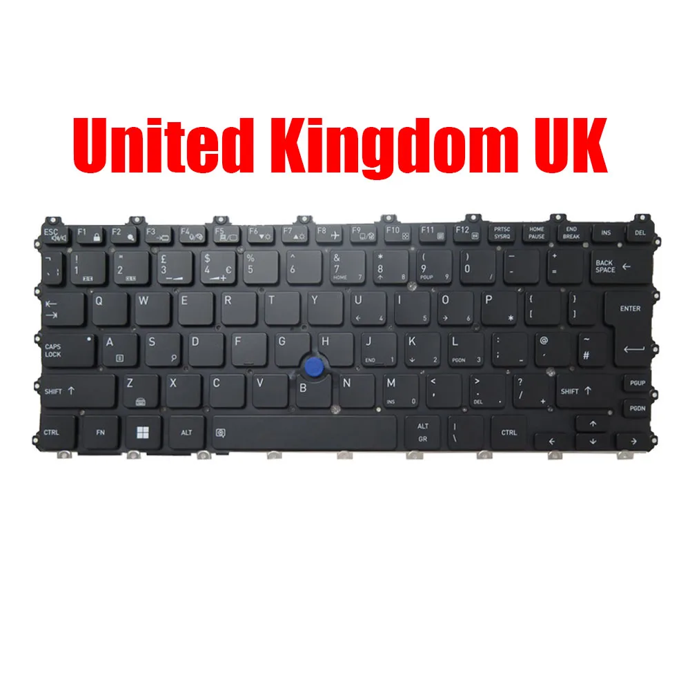 

Клавиатура для ноутбука US UK, для Dynabook, для транспортировки X30L-J, английская, черная с подсветкой и точкой, Новинка