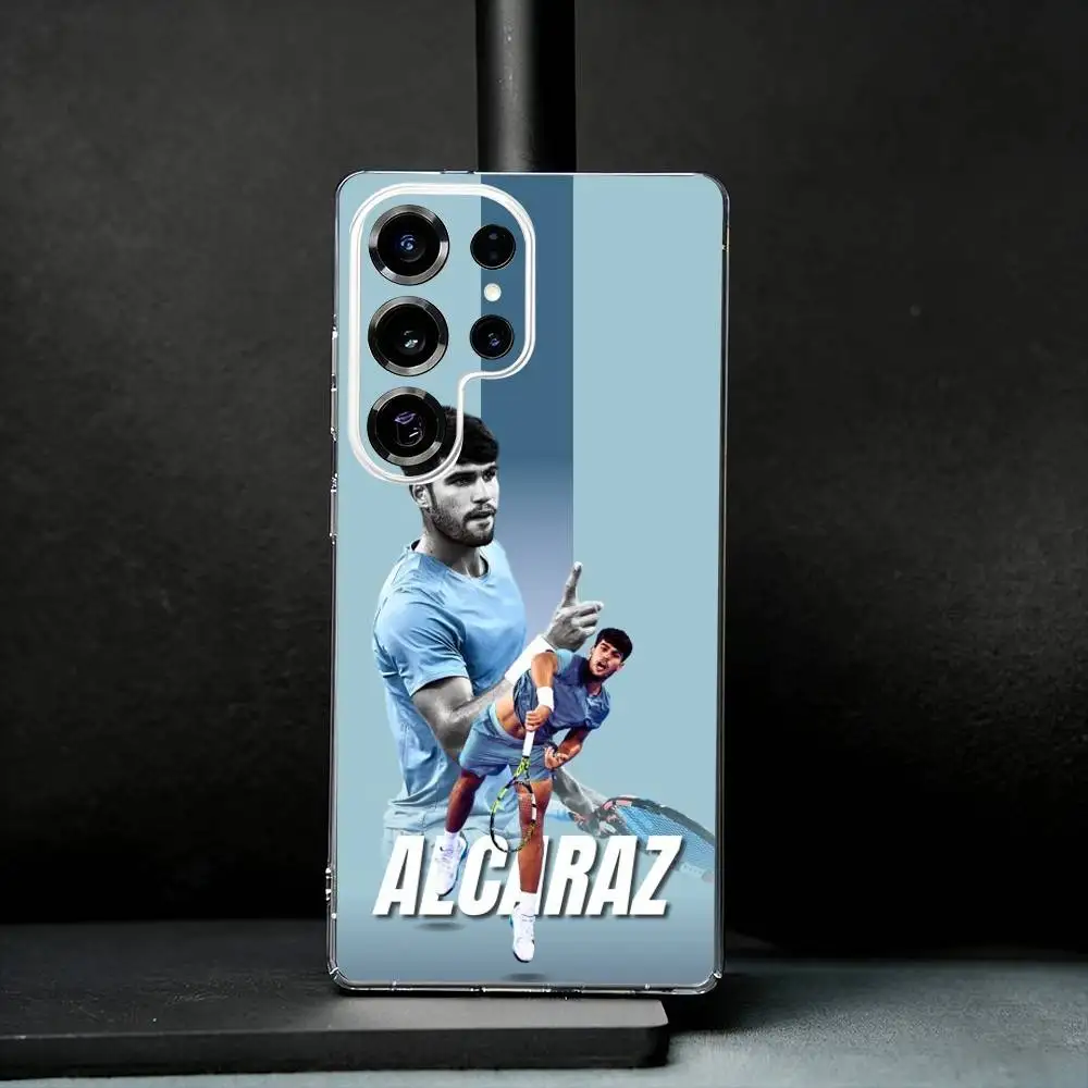 

Tennis Champion Carlos A-Alcaraz Phone Case For Samsung S25,S24,S21,S22,S23,S30,Ultra,S20,Plus,Fe,Note,10,9,5G Transparent Cover