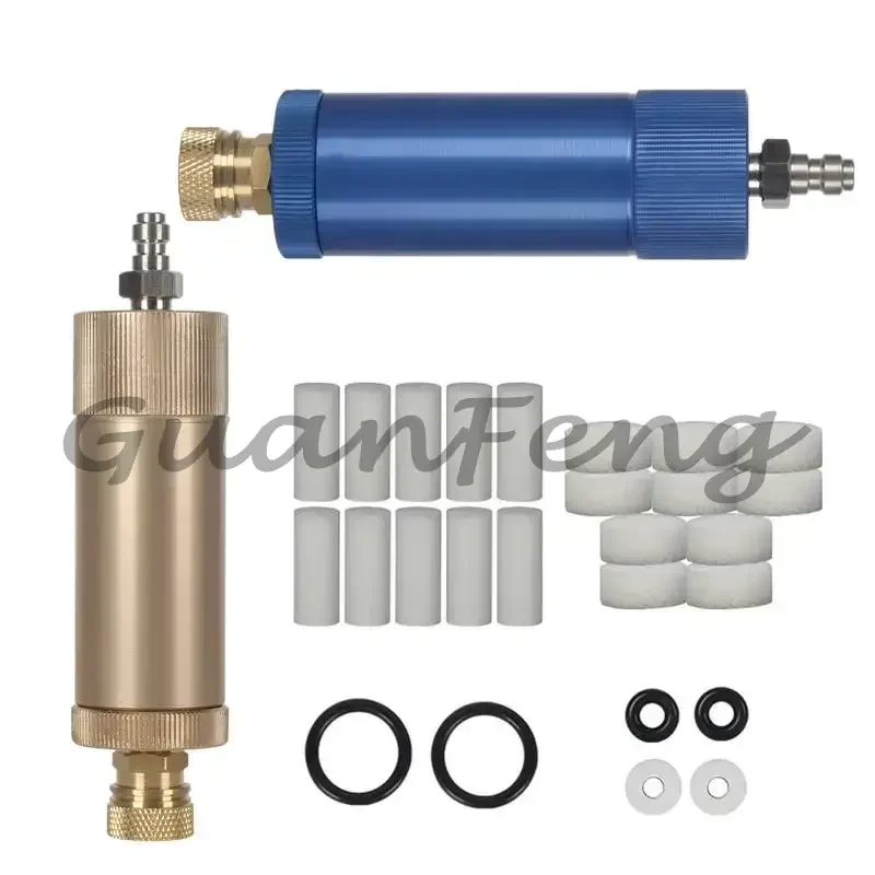 30MPA High Pressure Oil Water Separator, Air Pump Accessory with Quick Connector & Automatic Oil Drain