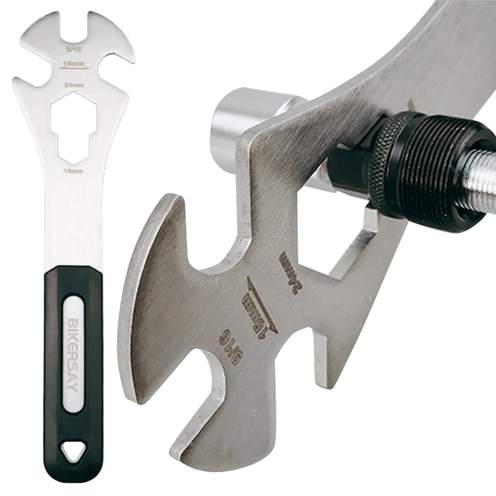 Kunci Pedal Sepeda 15mm Alat Pelepas Pedal Sepeda MTB Road Bike Pedal Spanner untuk Perbaikan Efisien Sepeda Jalan dan Gunung