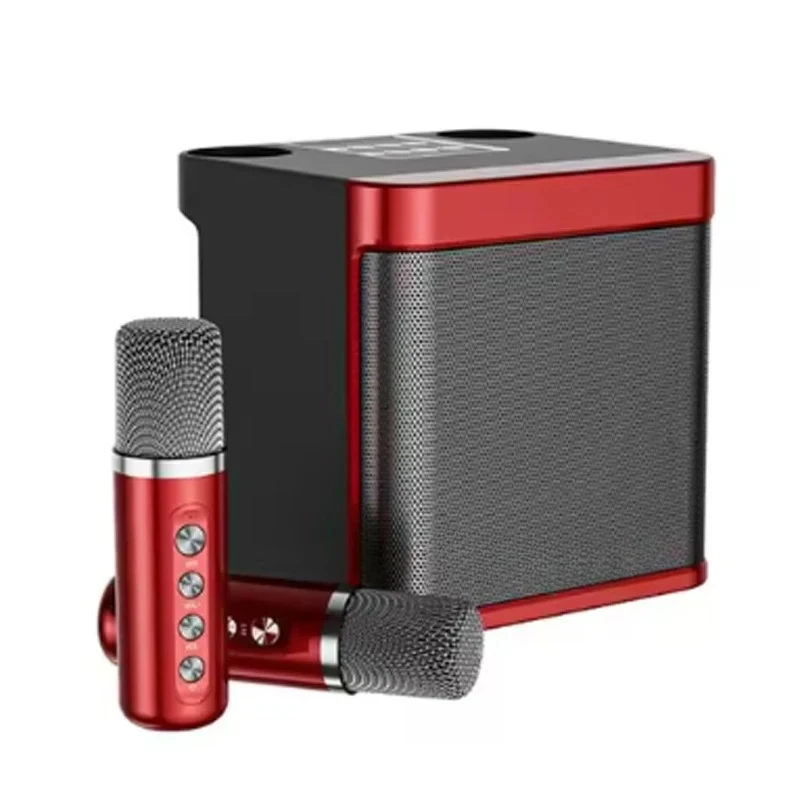 

Portable Dual Microphone Karaoke Machine for Adults Kids Speaker Home KTV System HIFI Stereo Bluetooth Mic for Home Party Gifts