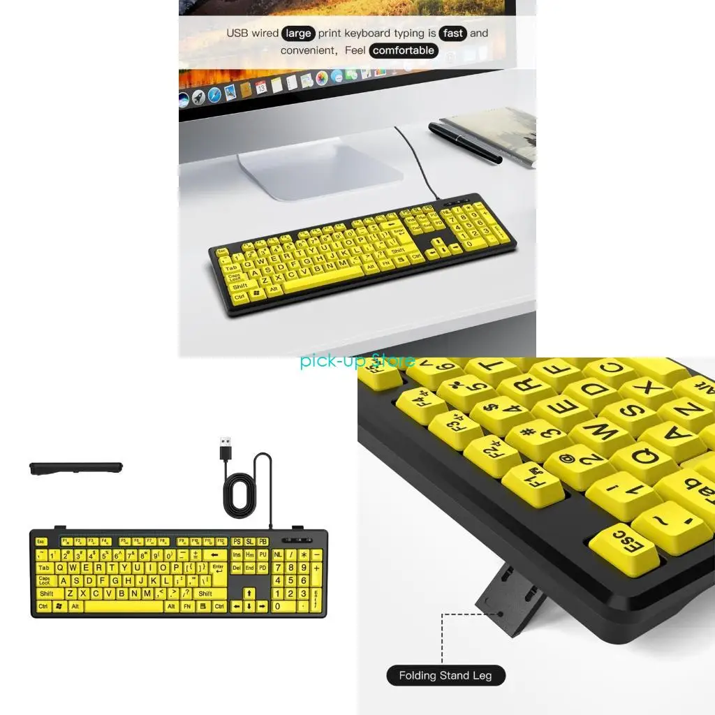 

Q5WA пожилая клавиатура с негабаритными буквами улучшила видимость для индивидуального