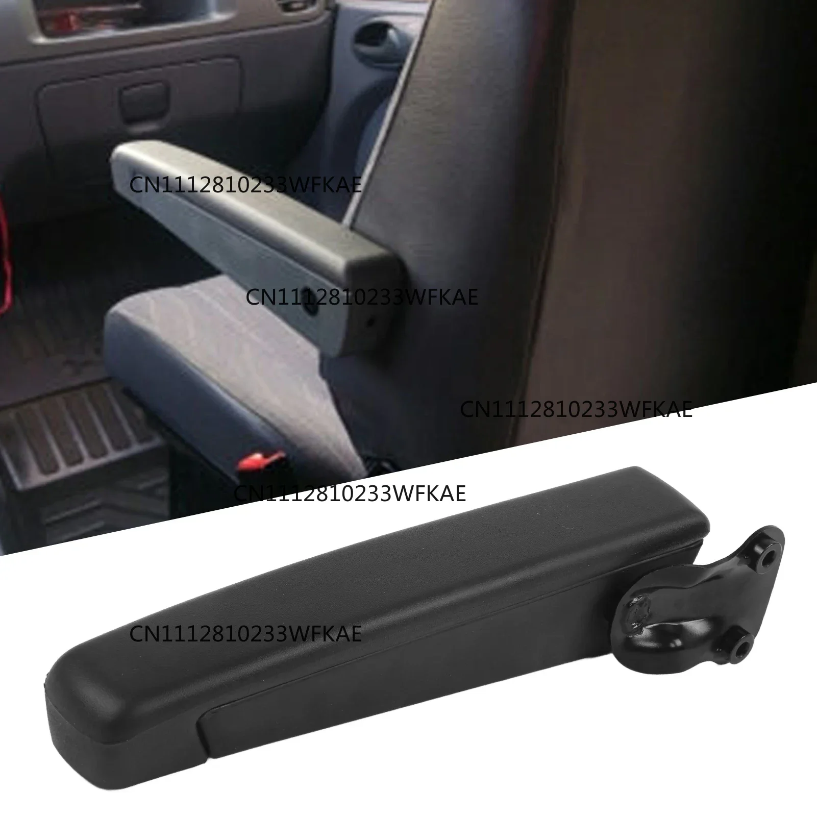 Car Seat Armrest Adjustable 0-120° Range Black Right Hand Arm Rest Replacement for Iveco RV Motorhome
