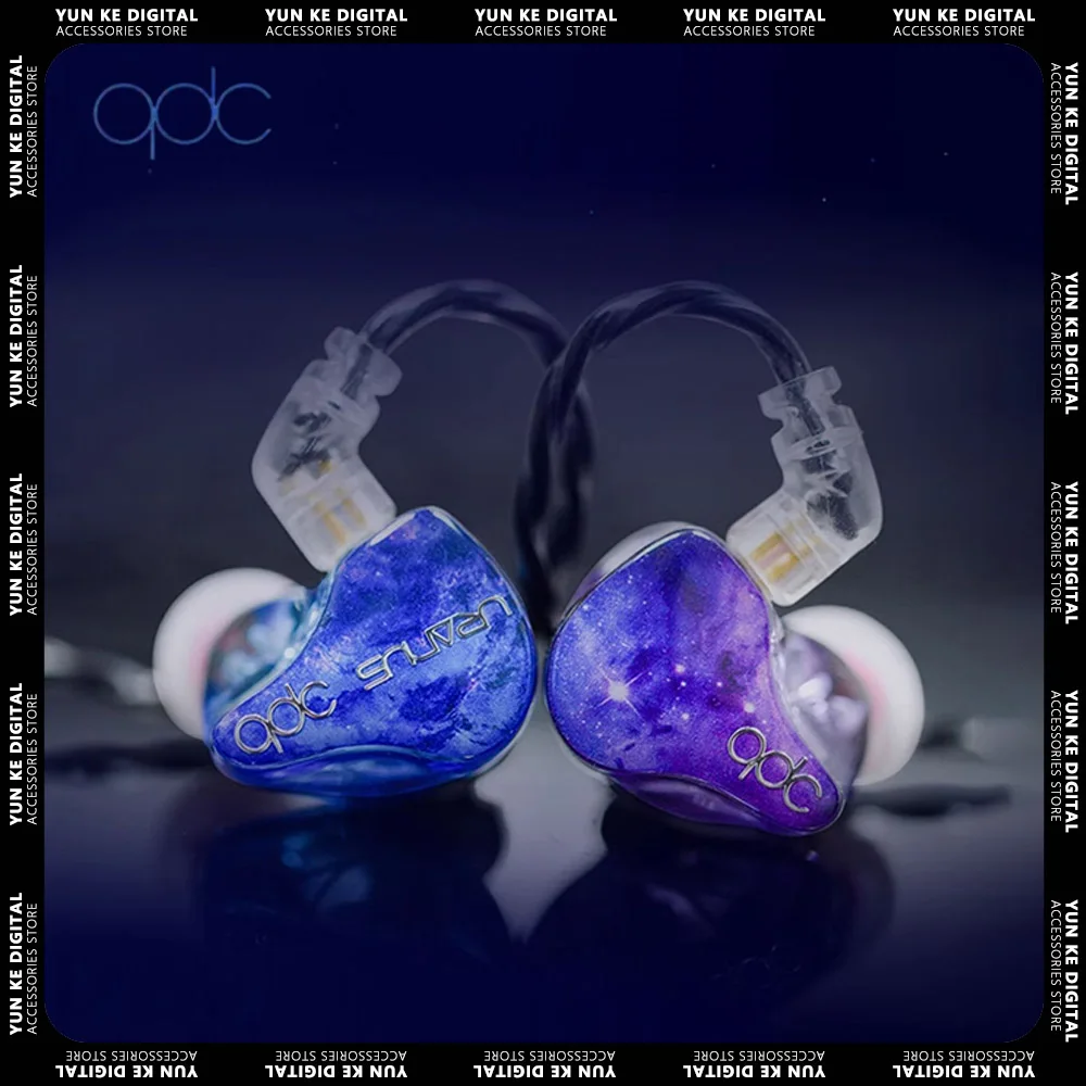 qdc Uranus Music HiFi Earphones HI-RES Hand-made Ergonomic FPS Gamer Earphone Listening Locating Gaming Accessories Office Sport