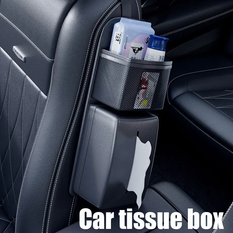 

Hanging Car Tissue Box Towel Sets Car Seat Side Tissue Box Holder High-quality, Luxurious Car Tissue Box Auto Interior Storage