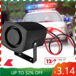 12-24V Car Policemen Fires Alarm Horn 6 Tones Warning Siren Beeper Buzzer Car Alarm Sound