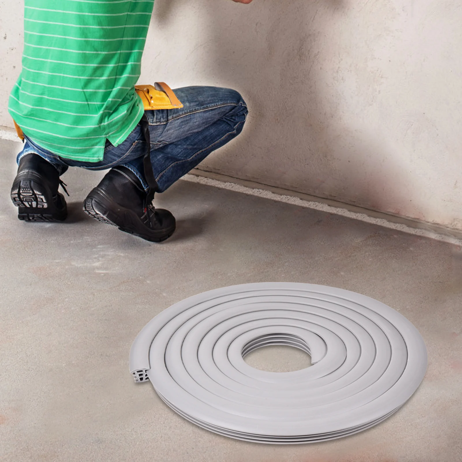 Concrete Expansion Joint Filler Driveway Crack Filler Flexible EPDM Rubber Strip for Concrete Crack Repair Replacement Weather Aging Resistance Expansion Joint(3/4'' Wide, 100 ft Long)