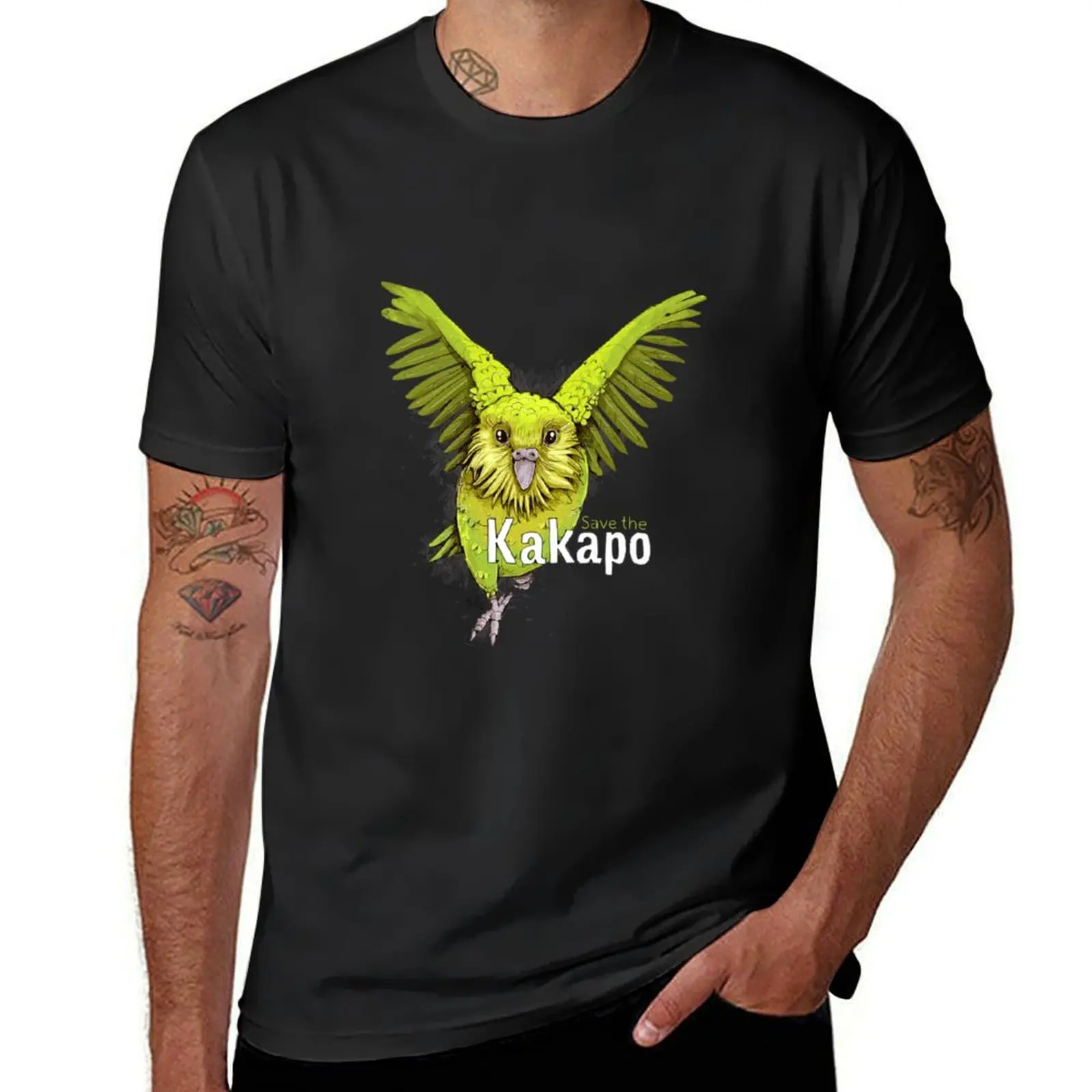 Kakapo - The parrot from New Zealand T-Shirt graphics tees tops Men's t-shirts