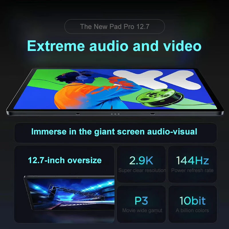 Lenovo XIAOXIN Pad Pro12.7 2025 entretenimiento oficina aprendizaje juego tableta Super interconexión Tianji 8300 2.9k 144Hz gris