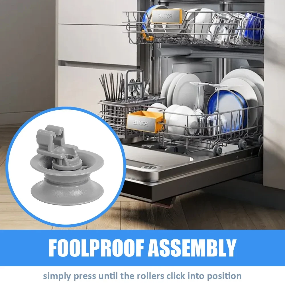 Basket Roll Universal Dishwasher Wheels for Bosch/Neff and Siemens/Constructa Top Basket Wheel Kits Accessories