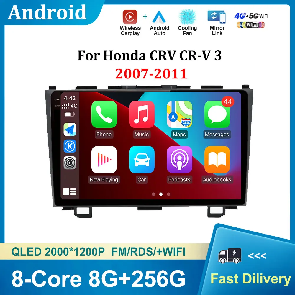 

9 '' for Honda CRV CR-V 3 2007 - 2011 Car Radio Video Multimedia Player Wireless Carplay Android OS GPS Navi WIFI DSP Stereo BT