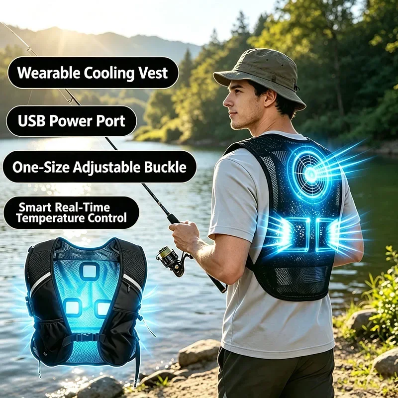 Outdoor construction site vest refrigeration air conditioning set vest summer refrigeration air conditioning set