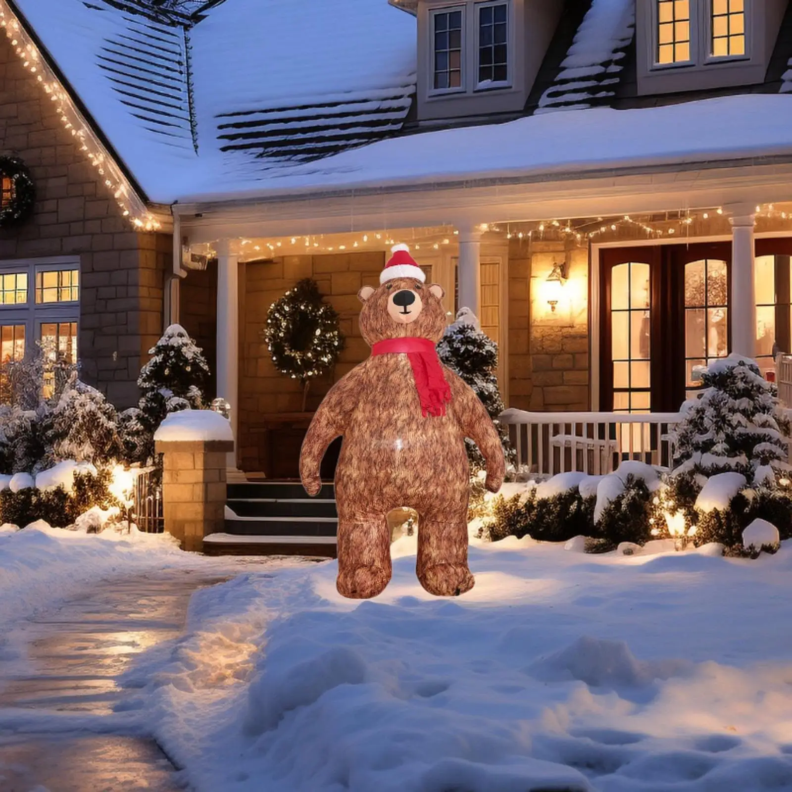 

Рождественская надувная игрушка 6,89 фута, забавный адаптер из Великобритании для рождественских сувениров на лужайке