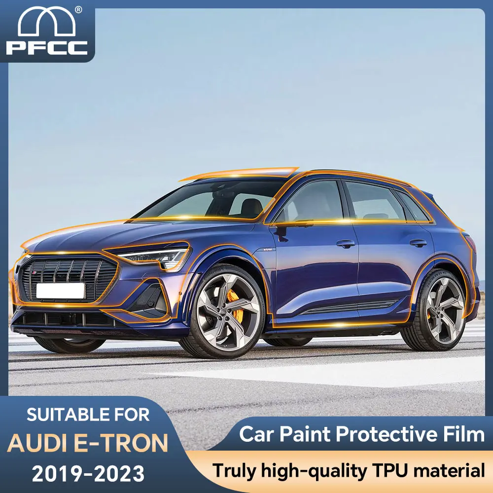 

PPF Paint Protection Film for AUDI E-TRON 2019 2020 2021 2022 2023 TPU Clear Anti-Scratch Kit Car Invisible Transparent Sticker
