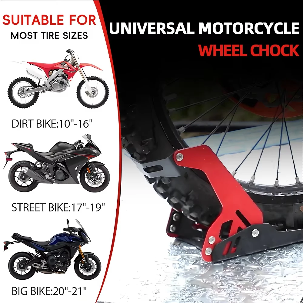 Motorcycle Trailer Heavy-duty IRON Front Wheel Stand wheel Chock Upright For Mount Trailer rack Parking Fixed Frame Dirt Bike