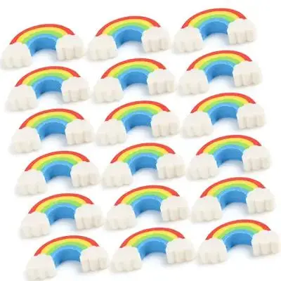 

100pcs Rainbow Eraser Cute Mini Erasers For Drawing School Classroom Tpr Portable Cartoon Rainbow Shaped Bulk Pencil Erasers For