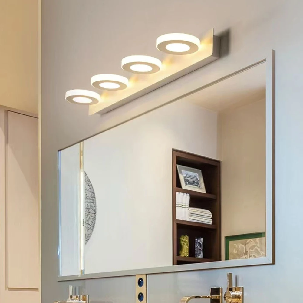 60cm Bathroom Light Fixtures Over Mirror 12W 4-Light LED Bathroom Mirror Lamp 110V-220V Vanity Light For Home Office Cabinet