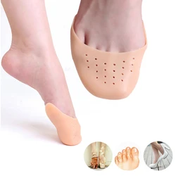 1-2pcs Silicone Toe Pads Toe Protector Shoes Soft Forefoot Breathable Toe Caps Ballet Cushions Metatarsal Covers High Heel Shoes