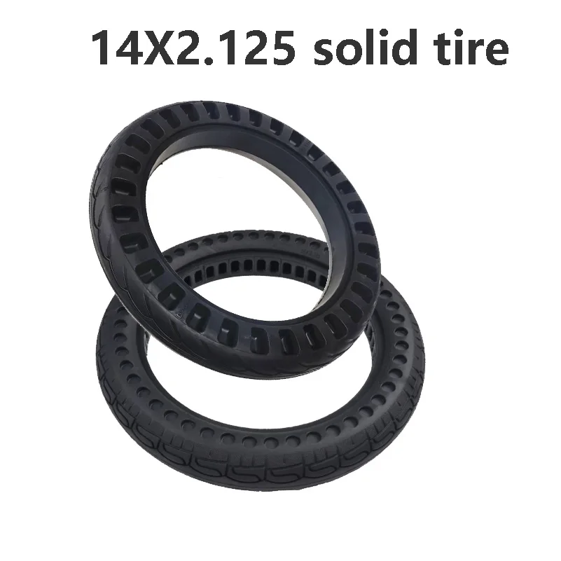 14-Inch electric bicycle air-free tire 14x2.125 (57-254) honeycomb solid anti-puncture