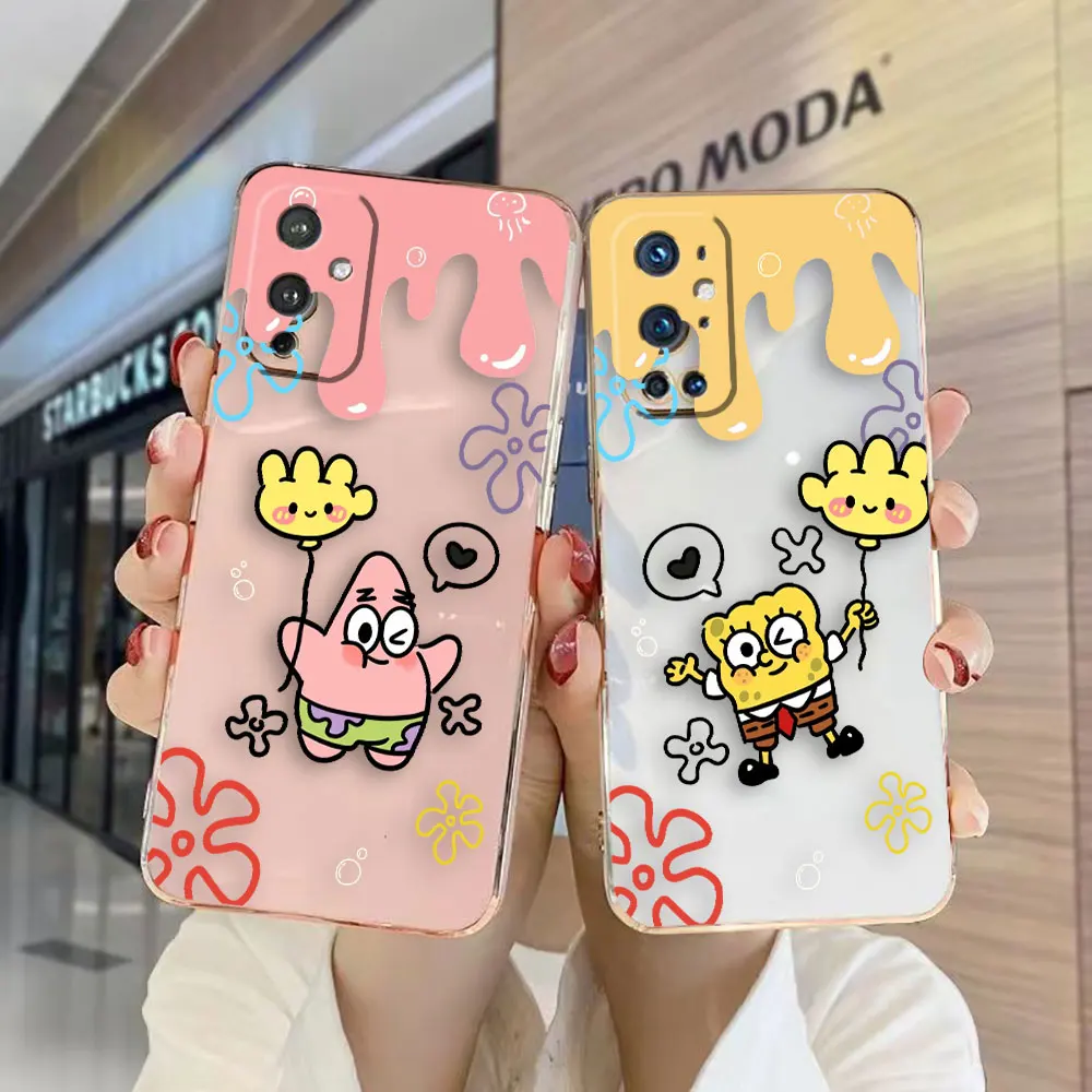 Funda de teléfono de E-TPU Lisa para Oneplus 8 8T 9 NORD CE 2 3 MOTO G8 G9 G22 G30 G50 G Stylus 5G, bonita s-bob esponja s-squarepants