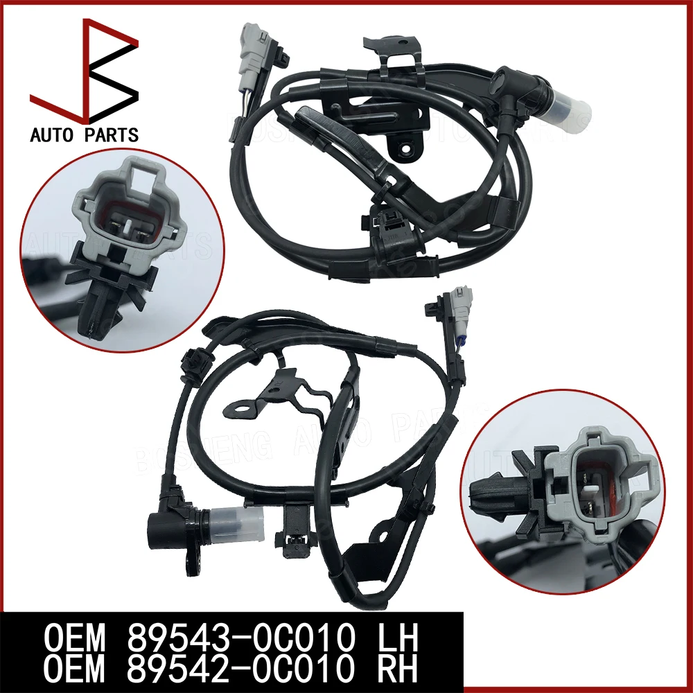 New Front Left & Right Wheel Speed Sensor for TOYOTA SEQUOIA UCK35,45 2000-2007 OEM 89542-0C010 895420C010 89543-0C010