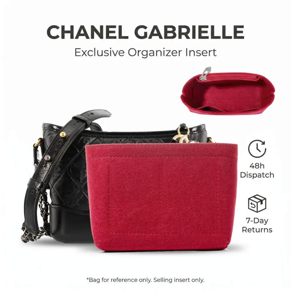 

Luxury Bag Insert Felt Purse Organizer Size Inner Liner Bag With Side Zipper Portable Shaper Divider For Crossbody Shoulder Bag