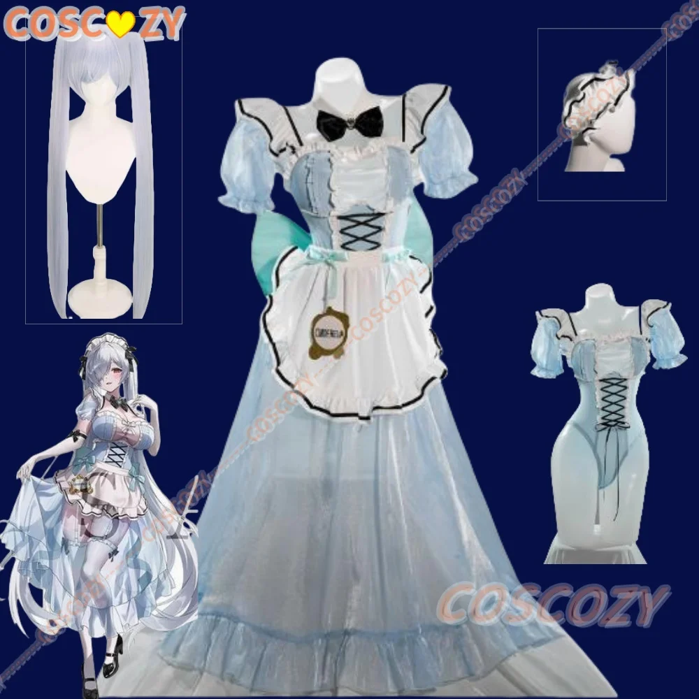 

The Goddess of Victory: Nikke Cinderella Cosplay Costume Wig Cinderella Halloween Party Carnival Con Uniform Sexy Maid Outfit