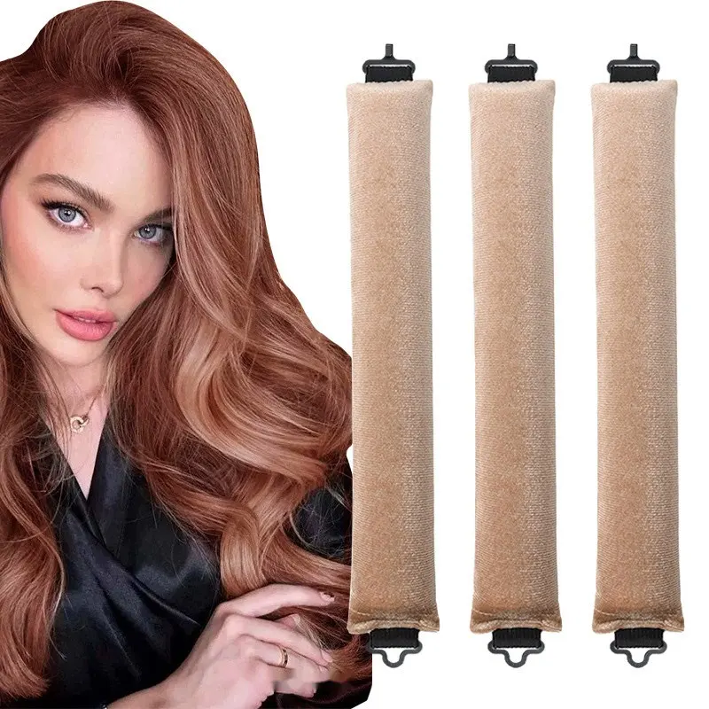 

Heatless Hair Curlers Curling Rod Headband No Heat Hair Rollers Lazy Curls with Hook Sleeping Soft Flexi Rod Hair Styling Tools игла для прошивки волос