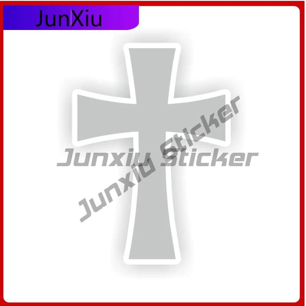 

Cross Grey Christianity Religion Emblem Funny Truck Motorcycle Anti UV Vehicle Decor Vinyl Decal For Car Truck SUV Window