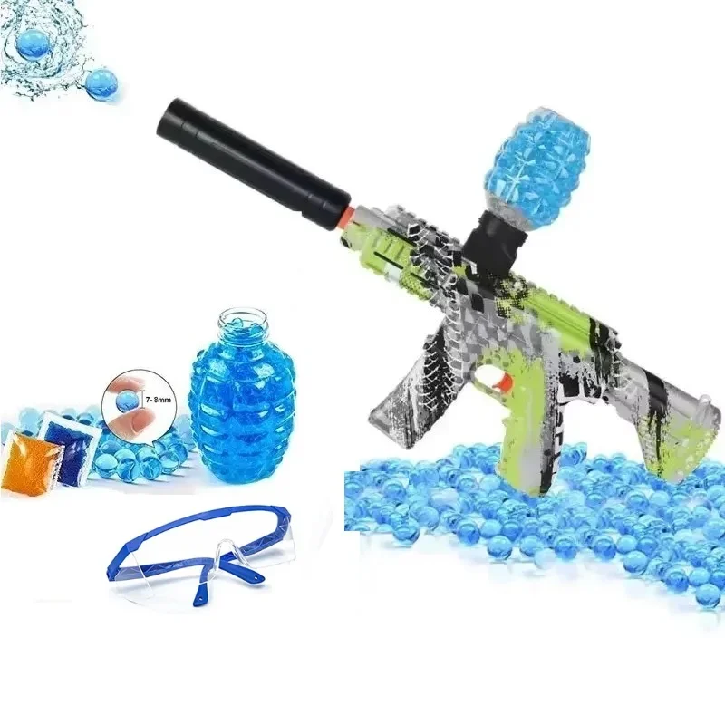 Palla di spruzzi per bambini Gel d'acqua Perline Pistole giocattolo Pistola elettrica Giocattoli Cottura Idrogel Pistole a sfera d'acqua Giocattoli sportivi per bambini