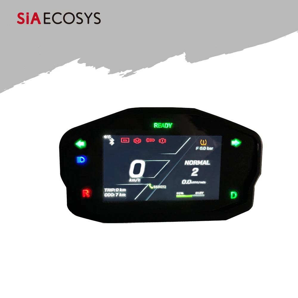 

SiAECOSYS 4.3inch Tire Pressure Monitoring Display SCJV4-01 Speedometer with TPMS for E-Motorcycle Electric Ecooter