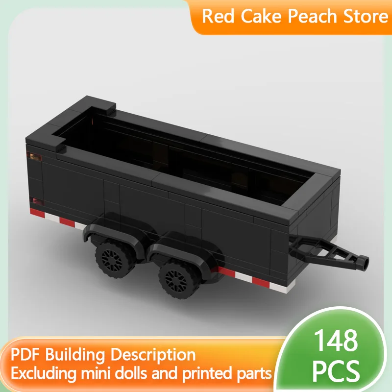 

Модель городской автомобиль MOC, строительные кирпичи, грузовой самосвал, прицеп, модульная технология, детские праздничные подарки, сборка игрушек, костюм