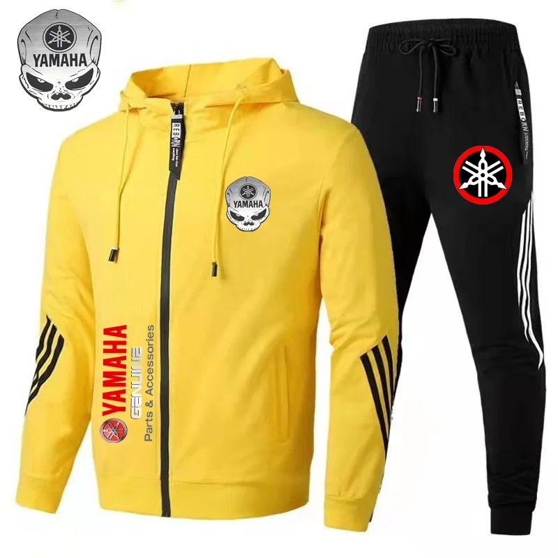 2025 nieuwe heren sport- en vrijetijdskleding multifunctionele motorfiets YAMAHA merk herenkleding en broekset, geschikt