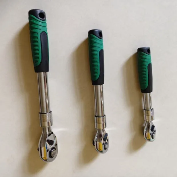 1/4 3/8 1/2 Inch Retractable Ratchet Set Drive Rotating Ratchet Reversible Drive 72 Tooth Socket Wrench Mechanical Tool
