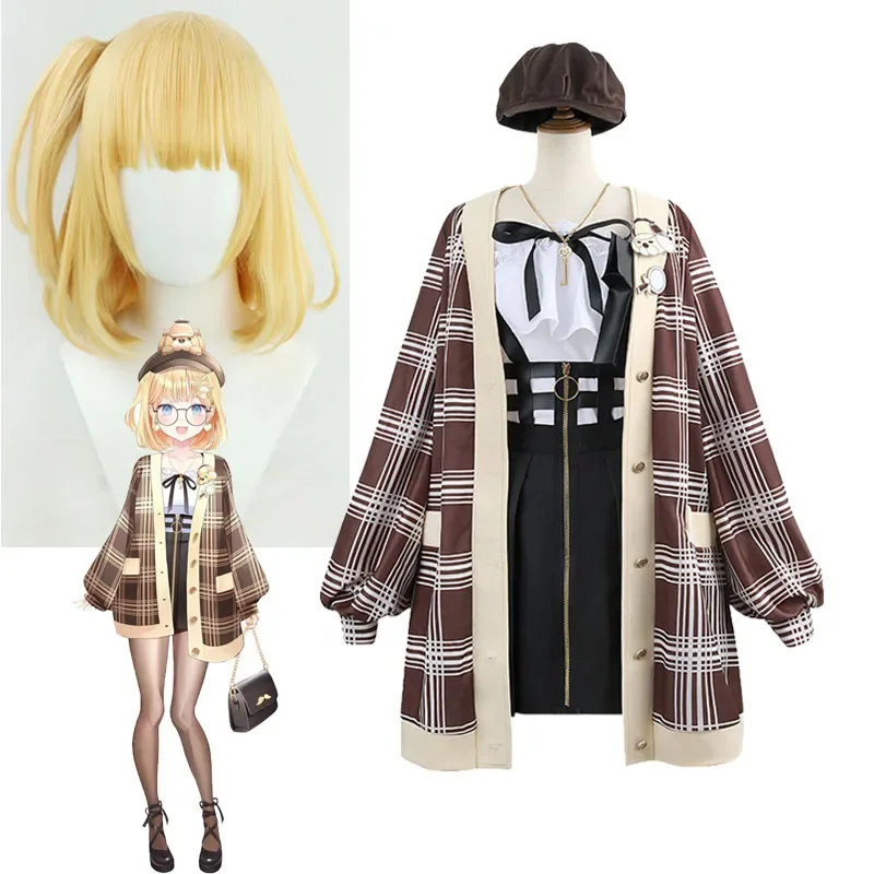 VTuber Watson Amelia Cosplay Costume Girls' Daily Clothes Hololive EN Watson's Wig Headgear