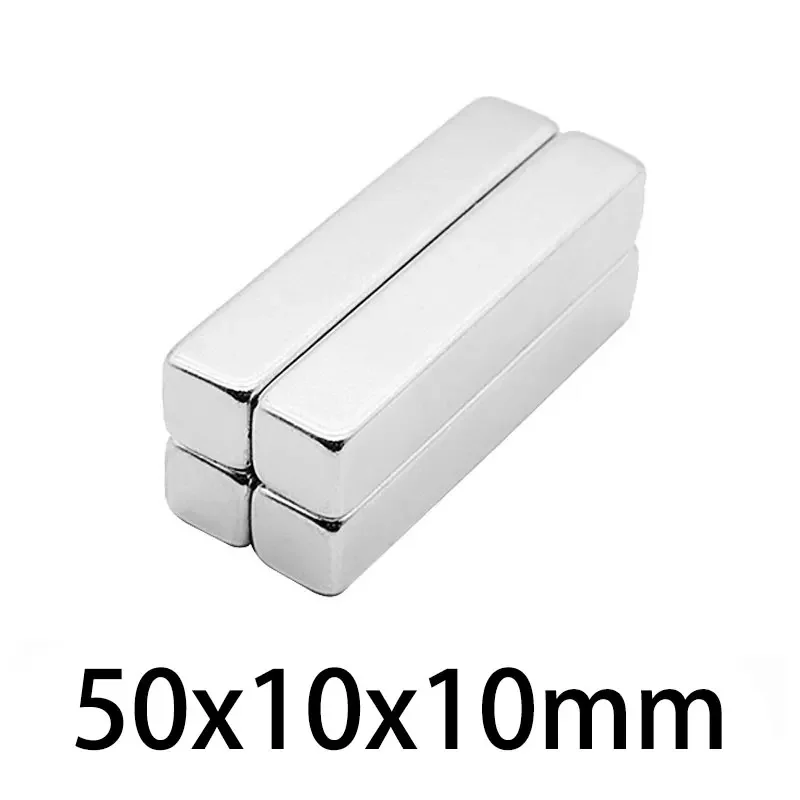 1/2/5/10PCS 50x10x10mm Block Strong Powerful Magnets N35 Permanent Neodymium Magnet 50x10x10 Strip Quadrate Magnets 50*10*10