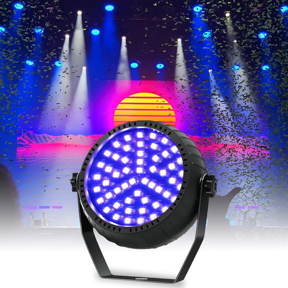 

2PCS RGB LED Mini Strobe Light 3IN1 54*0.2W With Remote Controller Auto Sound For DJ Disco Bar Party Stage effect Lighting