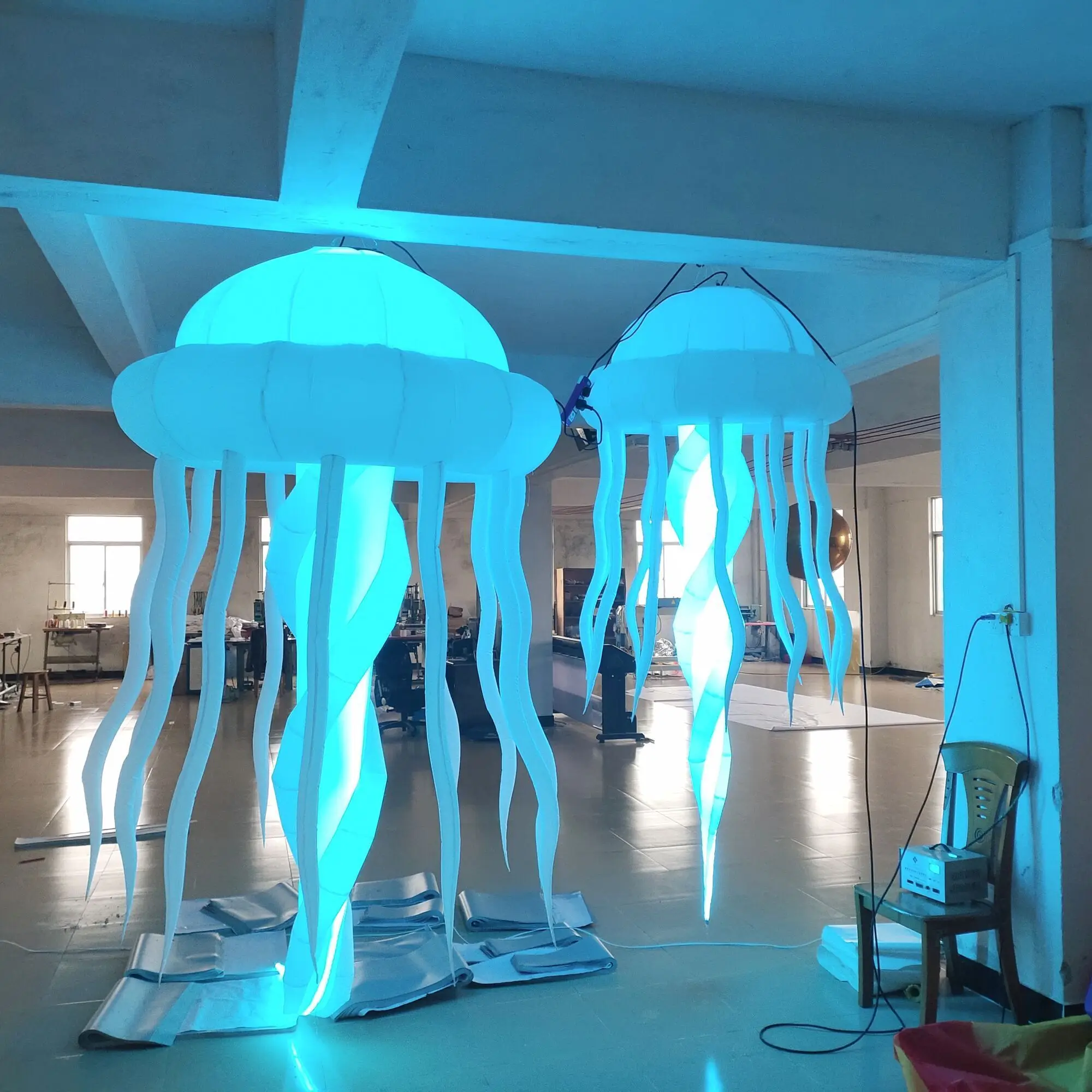 

best selling custom size cheap led inflatable hanging jellyfish event party decorations nightclub