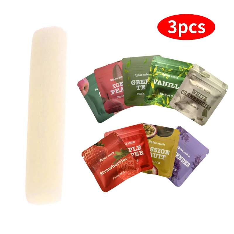 3pcs/bag Quit Smoking Inhaler Energy Bar Smokeless Essential Oil Flavors Aromatherapy Aromaterapi Artifact Device Replace Stick
